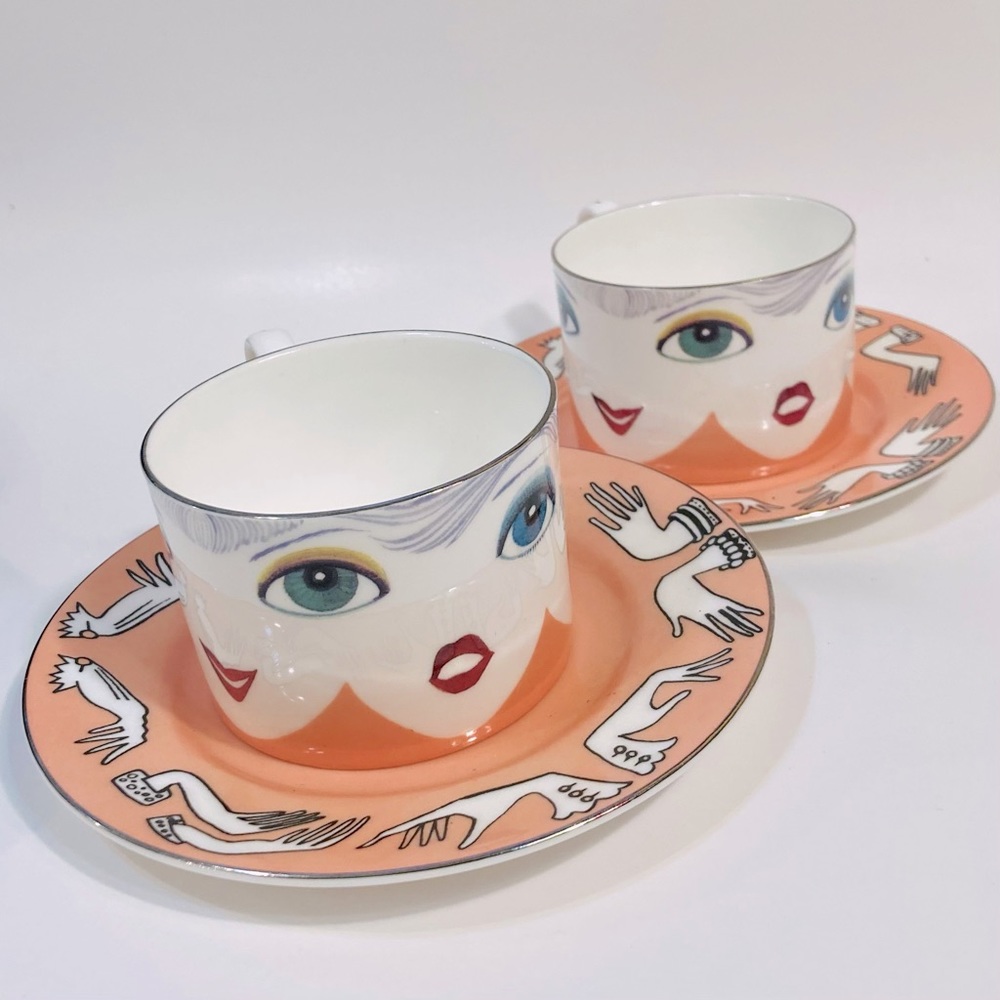 COPY - Nordstrom R. Toledo Fashionista 2 Cups & Saucers Vintage from 2005? Wink…